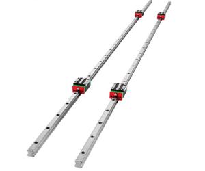 VEVOR Miniature Rail Linéaire Guide HSR15X1500, 2 Rails Linéaire +4 Blocs de Guidage HSR15 - 1500 mm, Rails Linéaires CNC, pour le Routeur CNC /Rectifieuse CNC/l'Impression de Machines Industrielles