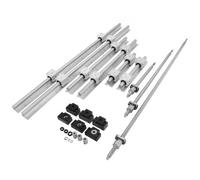 VEVOR Miniature Rail Linéaire Guide SBR20, Rail Linéaire+3 Vis à Billes RM1605-350/650/1050 mm, Rails Linéaires SBR20 Kit pour le Routeur CNC/Rectifieuse CNC/l'Impression de Machines Industrielles