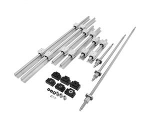 VEVOR Miniature Rail Linéaire Guide SBR20, Rail Linéaire+3 Vis à Billes RM1605-350/650/1050 mm, Rails Linéaires SBR20 Kit pour le Routeur CNC/Rectifieuse CNC/l'Impression de Machines Industrielles