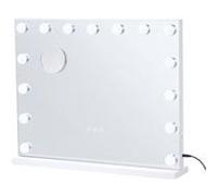 VEVOR Miroir de Maquillage Hollywood Ampoules LED Port USB Support 580x458 mm Blanc