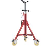 VEVOR Modèle 1107A Support tubulaire pliable avec tête en V, support tubulaire avec capacité de poids de 400 kg / capacité de tube de 0,32 - 30,48 cm, support tubulaire réglable de 71 à 131 cm, suppor