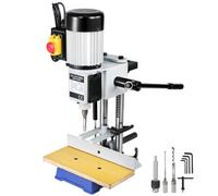VEVOR Mortaiseuse à Bédane Carré, 550 W, Machine à Percer Bois d'Établi Électrique avec Ensemble Forets, Capacité du Burin 6-12 mm, Capacité du Mandrin 13 mm, 2800 tr/min, pour Travail Perçage du Bois