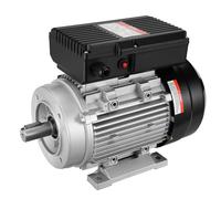 VEVOR 1,1 kW Moteur électrique 2800 tr/min, AC 220-240 V 7,1 A, 90 S, cadre B34, moteur de compresseur d'air monophasé, arbre cannelé 24 mm, rotation droite/gauche pour machines agricoles et outils gé