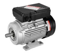 VEVOR Moteur électrique 0,75 kW moteur de compresseur d'air monophasé, 1400 tr/min, CA 220-240 V, 5,45 A, cadre 80, B34, arbre à clavette 19 mm, rotation CW/CCW pour machines agricoles et équipements