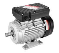 VEVOR 0,75 kW Moteur électrique 1400 tr/min, AC 220~240 V 5,45 A, 80, cadre B3, moteur de compresseur d'air monophasé, arbre cannelé 19 mm, rotation à droite/gauche pour machines agricoles et outils g