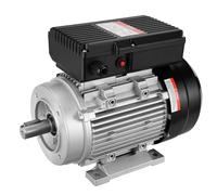 VEVOR 1,1 kW Moteur électrique 2800 tr/min, AC 220-240 V 7,1 A, 90 S, cadre B34, moteur de compresseur d'air monophasé, arbre cannelé 24 mm, rotation droite/gauche pour machines agricoles et outils gé