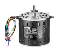 VEVOR Moteur Ventilateur Four, 1/5 CV, 1,45 A, 3 Vitesses 1100/900/700 tr/min, Diamètre d'Arbre 10 mm, Longueur d'Arbre 20 mm, ROT CCW à Partir de l'Extrémité de l'Arbre, Condensateur CBB60 8 μF/450 V