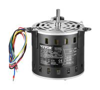 VEVOR Moteur Ventilateur Four, 1/5 CV, 1,45 A, 3 Vitesses 1100/900/700 tr/min, Diamètre d'Arbre 10 mm, Longueur d'Arbre 20 mm, ROT CCW à Partir de l'Extrémité de l'Arbre, Condensateur CBB60 8 μF/450 V