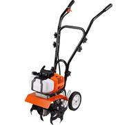 VEVOR Motoculteur 43CC Cylindrée Gaz Motoculteur 300mm Largeur de montage Motoculteur 100mm Profondeur de culture Bineuse de sol Acier Lame de culture Fraise agricole 1110x448x910mm Cultivateur