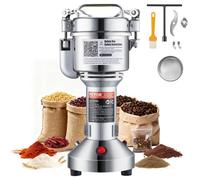 VEVOR Moulin à Épices Électrique 150 g, Broyeur à Grains Commercial 850 W Haute Vitesse, Moulin à Farine en Acier Inoxydable, Type Droit, pour Moudre Rapidement Céréales Épices Herbes Poivres