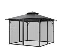VEVOR Moustiquaire tonnelle 304,8×304,8×204,2 cm – double fermeture éclair, filet anti-moucherons