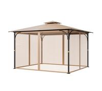 Moustiquaire VEVOR pour pavillon, moustiquaire de remplacement, convient pour pavillons de 304,8x365,8x222,5 cm, protection contre les insectes, rideau de pavillon à parois latérales en 4 parties,
