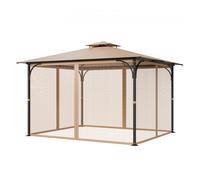 VEVOR Moustiquaire Tonnelle de 304,8x365,8x222,5 cm, Moustiquaire Gazebo Extérieur, avec Double Fermeture Éclair, Rideau de Tonnelle en Maille Anti-moucherons pour Jardin, Patio, Filet Uniquement