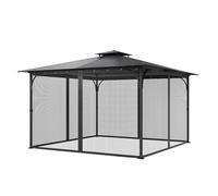 VEVOR Moustiquaire Tonnelle de 365,8x365,8x228,6 cm, Moustiquaire Gazebo Extérieur, avec Double Fermeture Éclair, Rideau de Tonnelle en Maille Anti-moucherons pour Jardin, Patio, Filet Uniquement