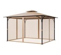 VEVOR Moustiquaire Tonnelle Jardin 304,8x365,8x213,4cm Pour Jardin Patio Filet Uniquement Kaki