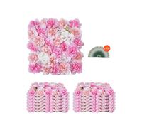 VEVOR MRS-206 - Rose - Lot de 12 panneaux muraux décoratifs floraux 3D 38x38 cm