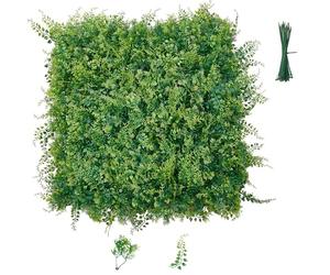 VEVOR Mur Végétal Artificiel 50,8x50,8 cm Haie Artificielle Lot de 12 Panneaux de Verdure Artificielle Brise Vue de Balcon pour Décoration, Mariage, Intérieur et Extérieur, Clôture de Jardin, Terrasse