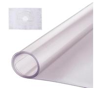 VEVOR Nappe Rectangle Givrée 91,4 x 152,4 cm Épaisseur 1,5 mm, Film de Table en PVC, Imperméable et Facile à Nettoyer, Protection de Table pour Bureau, Cuisine Restaurant Salle à Manger, Commode