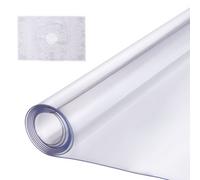 VEVOR Nappe Rectangle Transparente 101,6x152,4 cm Épaisseur 1,5 mm, Film de Table Transparent en PVC, Imperméable et Facile à Nettoyer, Protection de Table pour Bureau, Cuisine Restaurant Salle à Mang
