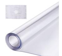 VEVOR Nappe Rectangle Transparente 61x243,8 cm Épaisseur 1,5 mm, Film de Table Transparent en PVC, Imperméable et Facile à Nettoyer, Protection de Table pour Bureau, Cuisine Restaurant Salle à Manger