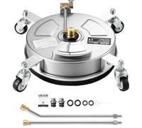 Nettoyeur haute pression VEVOR – Nettoyeur de surfaces de 330 mm avec roues, idéal pour nettoyer les allées, les trottoirs et les bordures. Acier inoxydable, pression maximale de 276 bars, avec raccor