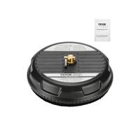 VEVOR Nettoyeur de surface pour nettoyeur haute pression 385 mm, accessoire nettoyeur sol en plastique sur roues, 275 bar max. connecteur 0,635 cm 2 buses de pulvérisation pour béton, trottoir, noir