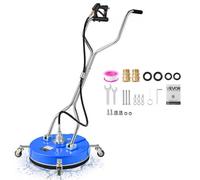 VEVOR Nettoyeur de Surface pour Nettoyeur Haute Pression 50,8 cm avec Roues, en ABS Bleu, Accessoire pour Béton, Terrasse, Trottoir et Allée, avec Poignée Surélevée, 276 bar Max, Raccord Rapide 3/8 po