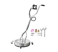 VEVOR Nettoyeur de surface pour nettoyeur haute pression 535 mm, accessoire nettoyeur sol en acier inox sur roues, 310 bar max. connecteur 0,95 cm double poignée 2 buses pulvérisation pour béton patio