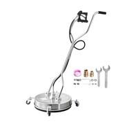 VEVOR Nettoyeur de surface pour nettoyeur haute pression 535 mm, accessoire nettoyeur sol en acier inox sur roues, 275 bar max. connecteur 0,95 cm double poignée 2 buses pulvérisation pour béton patio