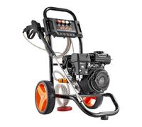 VEVOR Nettoyeur Haute Pression à Essence 200 Bar Laveuse Haute Pression à Essence Max. 7 L/Min pour Voitures, Clôtures, Allées, Maisons, Terrasses, Meubles, Pompe Alu, avec Pistolet et Lance, 4 Buses