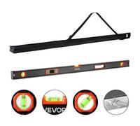 VEVOR Niveau Électronique 1200 mm, Niveau à Bulle Numérique Magnétique 360° pour Construction, Menuiserie, Bricolage et Rénovation, avec Écran LED Rétroéclairé et Fioles 0°, 45°, 90°, Indice IP54