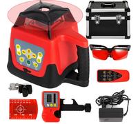 VEVOR Niveau Laser Autonivelant Balayage Rotative à 360 Degrés Laser Ligne Verticale Horizontale Module Laser Rotatif Auto-Alignement Faisceau Rouge Distance de Travail 500 m Construction Extérieur