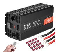 VEVOR Onduleur à onde sinusoïdale modifiée, 5000 W, onduleur CC 12 V à CA 230 V avec 2 prises CA, 2 ports USB, 1 port Type-C, écran LCD et une télécommande pour appareils ménagers à charge élevée