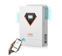 VEVOR Onduleur Solaire Hybride 6000 W Chargeur à Onde Sinusoïdale Pure Tout-en-un, 48 V CC vers 220/230 V CA Monophasé, Contrôleur Solaire MPPT 120 A Intégré, pour Systèmes Photovoltaïques Hors Réseau