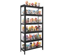 VEVOR Vitrine pour Collection avec Portes en Acrylique, Armoire de Présentation 172 cm de Haut et 5 Niveaux, Présentoir pour Antiquités en Bois Naturel, Rangement Maison Bureau Salle de Jeux Salon