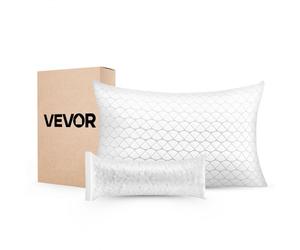 VEVOR Oreiller en Mousse à Mémoire de Forme, 74 x 48 cm, avec Housse en Fibre Naturelle Amovible Lavable, Bon Maintien, Confort Optimal, Oreillers pour Personnes Dormant sur Dos, le Ventre, le Côté