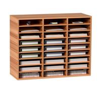 VEVOR Organisateur de bureau – Trieur 27 compartiments 80×30,5×63 cm MDF blanc, étagères amovibles