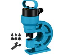 VEVOR Outil de poinçonnage hydraulique 31T Hydraulic Knockout avec plaques métalliques Punch Driver 4 Outil de poinçonnage Kit de pompe manuelle 95 mm Gorge Filière hydraulique Poinçon hydraulique Poi