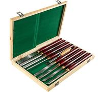 VEVOR Outils Tournage pour Tour à Bois, 8 PCS, Ensemble Ciseaux à Bois Lame en Acier Rapide HSS, avec Étui de Rangement, Prise en Main Confortable, pour Projets de Sculpture sur Meubles