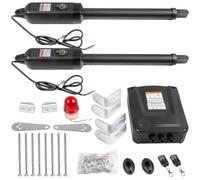VEVOR Ouvre-porte automatique électrique, capacité 300 kg, ouvre-porte double battant, longueur 2,7 m, vitesse 16 mm/s, 50 W, kit complet à distance, ouvre-porte pousser tirer pour ouvrir porte garage
