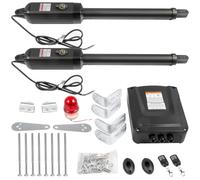 VEVOR Ouvre-porte automatique électrique, capacité 399 kg, ouvre-porte double battant, longueur 5,5 m, vitesse 16 mm/s, 80 W, kit complet à distance, ouvre-porte pousser tirer pour ouvrir porte garage
