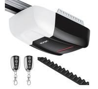 VEVOR Ouvre-Porte de Garage 1000 N, Motorisation Porte de Garage à Courroie pour Garage Résidentiel, Éclairage LED, 2 Télécommandes, Rail en 4 Sections, Commande à une Touche en Voiture, Noir et Blanc