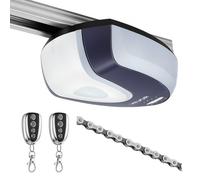VEVOR Ouvre-Porte de Garage 600 N, Motorisation Porte de Garage à Chaîne, pour Garage Résidentiel, 2 Télécommandes, Système de Rail en 4 Sections, Éclairage LED Vif, Commande à une Touche en Voiture