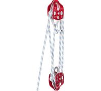 VEVOR Palan à double poulie 0,43-0,5 pouce 100-200 pieds Poulie double avec corde tressée 30-35 kN 6600-7705 livres Galets doubles (1/2 pouce x 200 pieds)