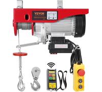VEVOR Palan électrique, 1320 lbs 230 V treuil électrique avec 328 ft de télécommande sans fil et 14 ft de télécommande filaire, 40 ft de hauteur de levage avec câble simple, élingues simples/doubles,