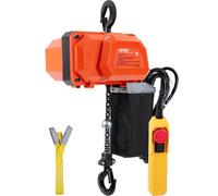 VEVOR Palan Électrique à Chaîne, Capacité de Charge 149,7 kg, Hauteur de Levage Max 3 m, 205 W, Grue Aérienne Monophasée avec Chaîne G80, Télécommande Filaire 3 m, pour Garage, Atelier, Hôtel, Maison