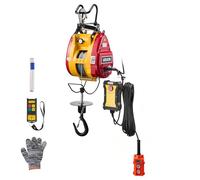 VEVOR Palan électrique 2 en 1 300 kg 1500 W – 30 m, 18,9 m/min, télécommande filaire et sans fil