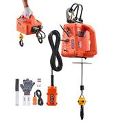 VEVOR Palan Électrique Portable 3 en 1 Treuil Électrique 500 kg Treuil Levage 1500 W pour Usine Entrepôt Garage, Hauteur Levage 7,6 m Vitesse 5 m/min, Commande Manuelle Télécommande Filaire sans Fil