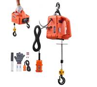 VEVOR Palan Électrique Portable 3 en 1 Treuil Électrique 700 kg Treuil Levage 1500 W pour Usine Entrepôt Garage, Hauteur Levage 7,6 m Vitesse 5 m/min, Commande Manuelle Télécommande Filaire sans Fil