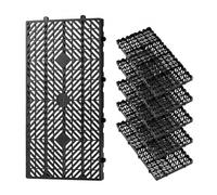 VEVOR Palettes en Plastique Emboîtables Lot de 6, Palettes de Sol Empilables avec Grille Respirante, Résistantes à l'Humidité, Charge Max. 1000 kg/m², pour Sous-Sol et Entrepôt, 600x300x30 mm, Noir